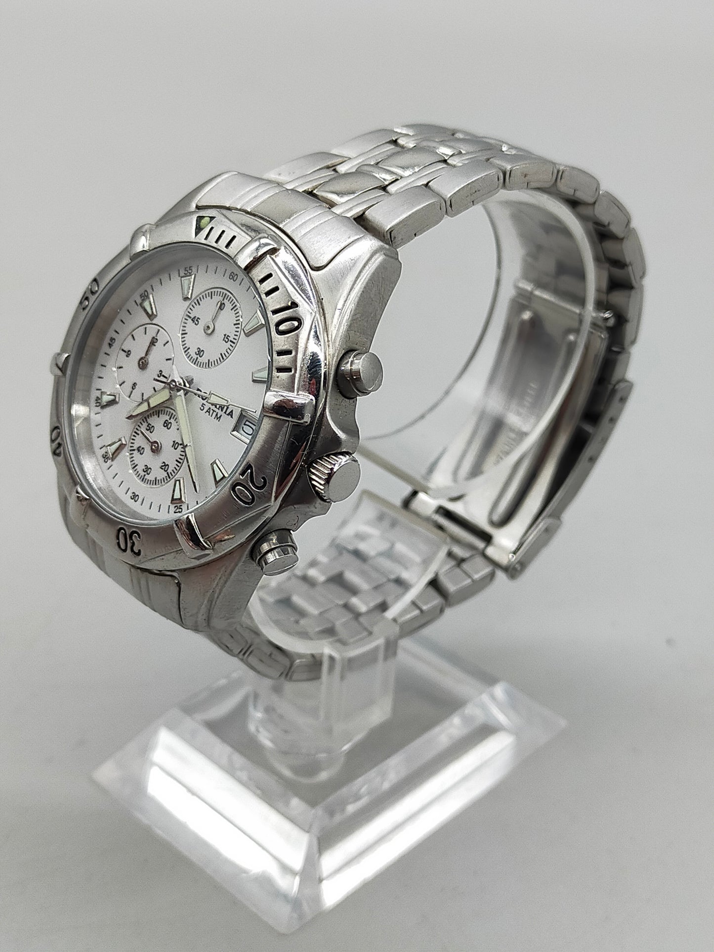Sportliche Rodania Herren Uhr – Chronograph mit Edelstahlarmband