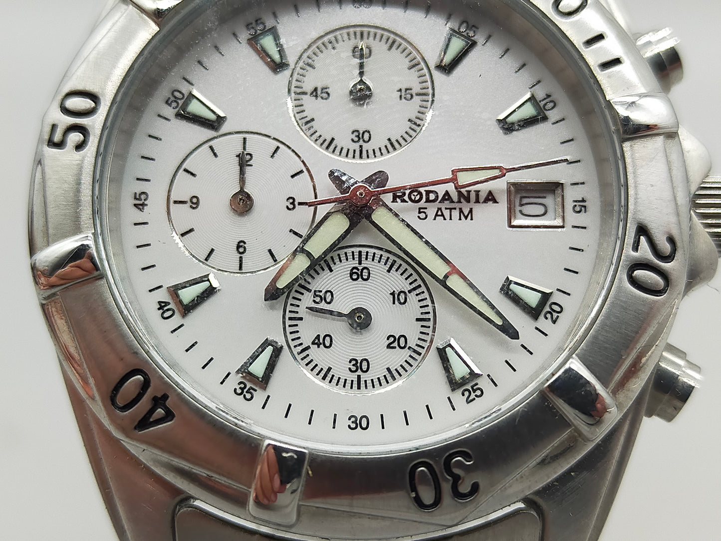Sportliche Rodania Herren Uhr – Chronograph mit Edelstahlarmband