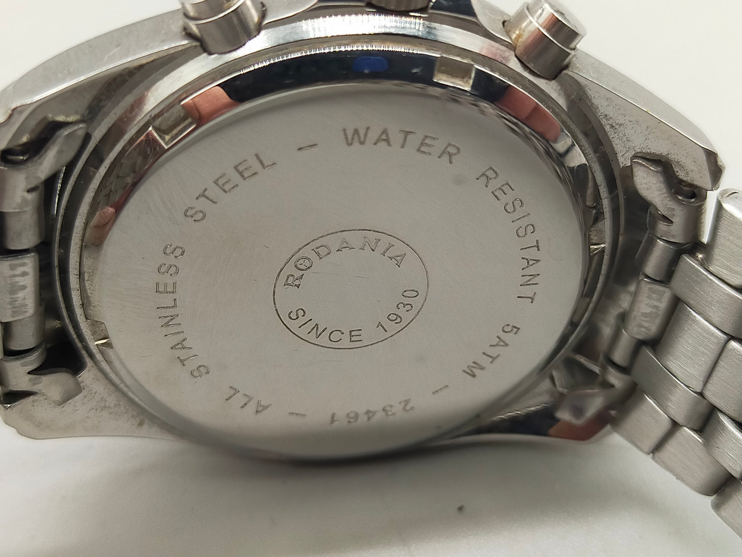 Sportliche Rodania Herren Uhr – Chronograph mit Edelstahlarmband