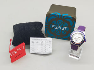 Moderne Esprit Damen Uhr – Violettes Leder  Mit OVP.