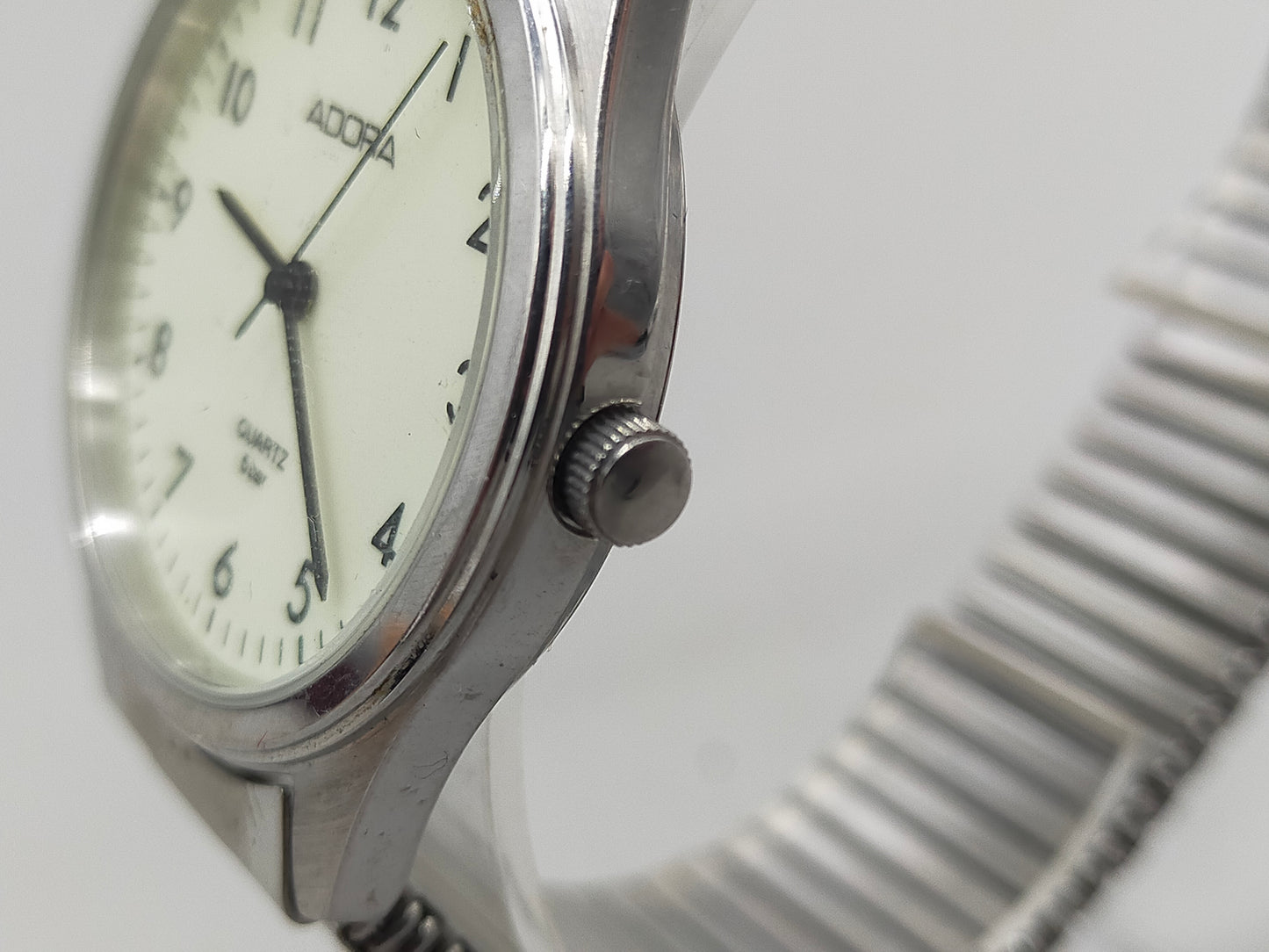Klassische Adora Herren Uhr – Silberfarben mit Flexarmband