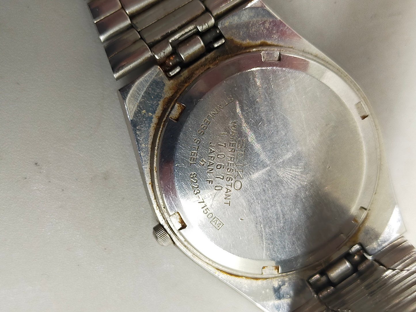 Vintage Seiko Herren Uhr – Klassisch mit Schwarzem Zifferblatt