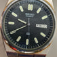 Vintage Seiko Herren Uhr – Klassisch mit Schwarzem Zifferblatt