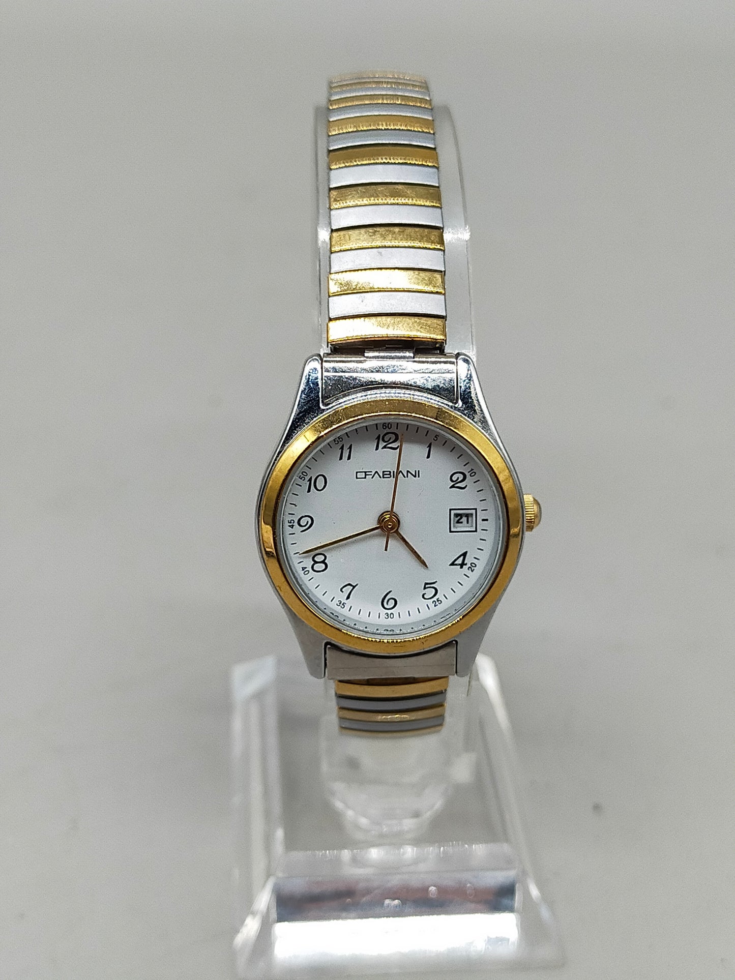 Elegante Fabiani Damen Uhr – Bicolor Design mit Datumsanzeige