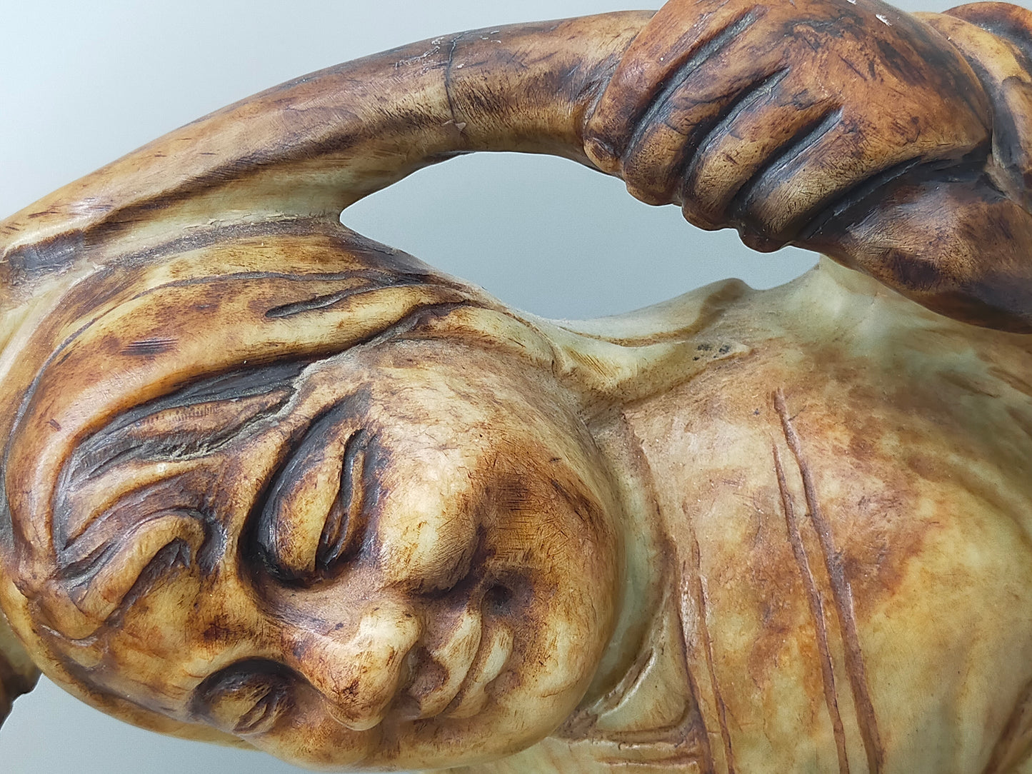 Antike Jadestein Skulptur – Handgeschnitzte Figurengruppe aus Fernost