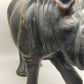 Handgeschnitzte Nashorn Skulptur aus Massivholz