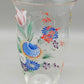 Handbemaltes Glas-Set mit Blumenmuster – 2-teilig, Vintage Stil