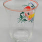 Handbemaltes Glas-Set mit Blumenmuster – 2-teilig, Vintage Stil