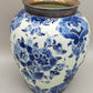 Prunkvolle Regina Delft Vase – mit 925 Sterling Silberrand