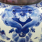 Prunkvolle Regina Delft Vase – mit 925 Sterling Silberrand