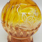 Edles Likörset aus Bernstein Glas – Antikes Design mit Blumenschliff