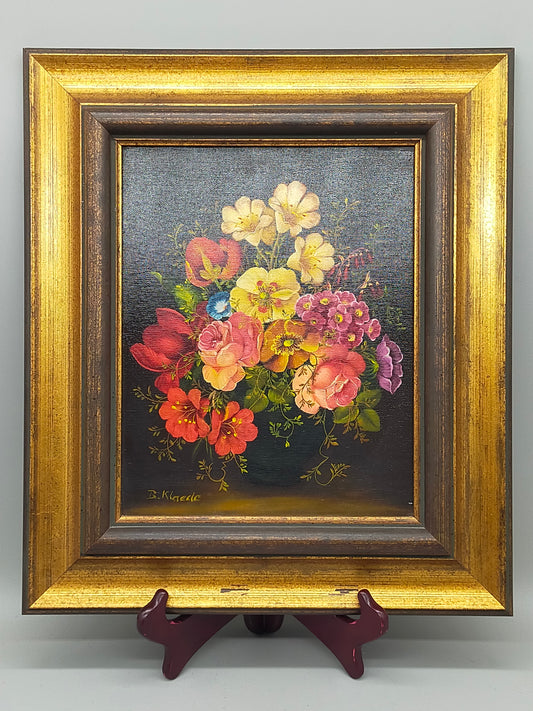 Prachtvolles Blumenstillleben Öl auf Leinwand – Signiert B. Klaede