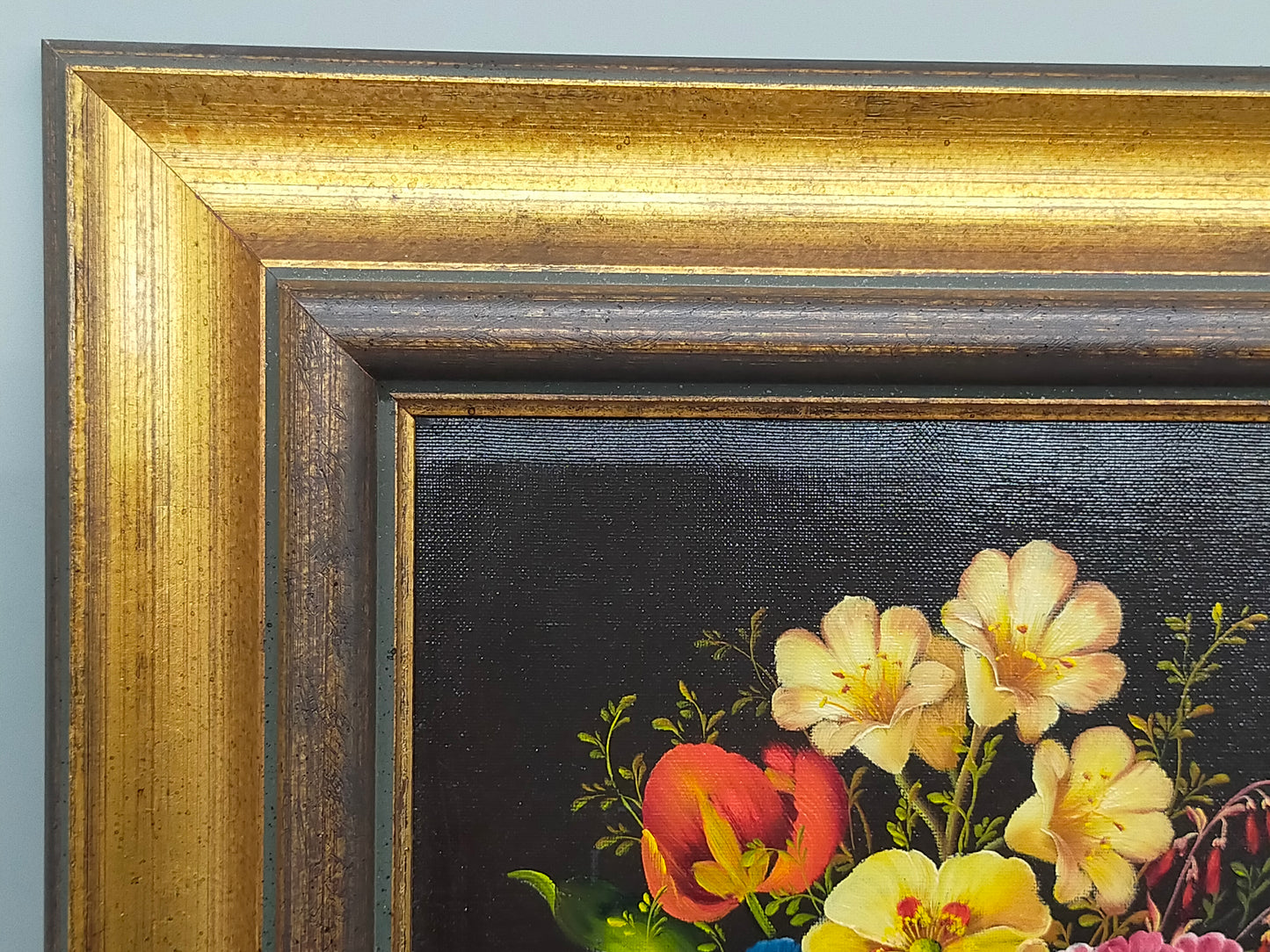Prachtvolles Blumenstillleben Öl auf Leinwand – Signiert B. Klaede