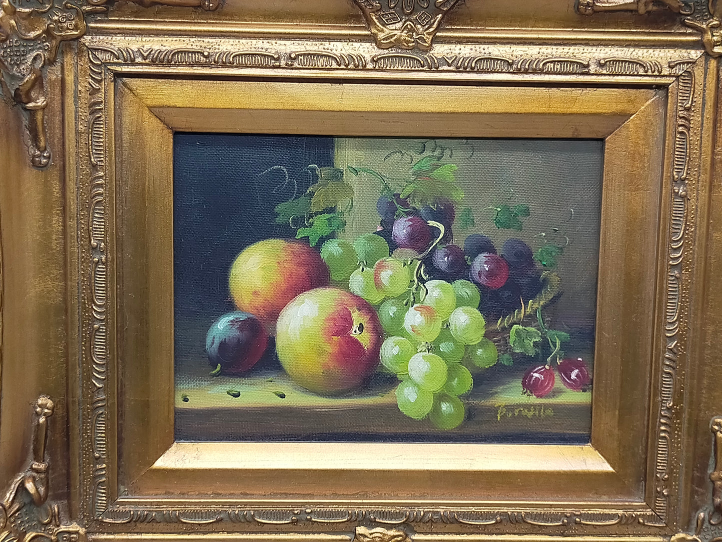 Klassisches Stillleben Ölgemälde – Signiert