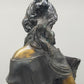 Antike Bronze-Optik Skulptur – Junge Frau mit Körben, Dekofigur