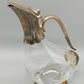 Elegante Vintage Ente Karaffe – Versilbertes Glas