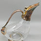 Elegante Vintage Ente Karaffe – Versilbertes Glas