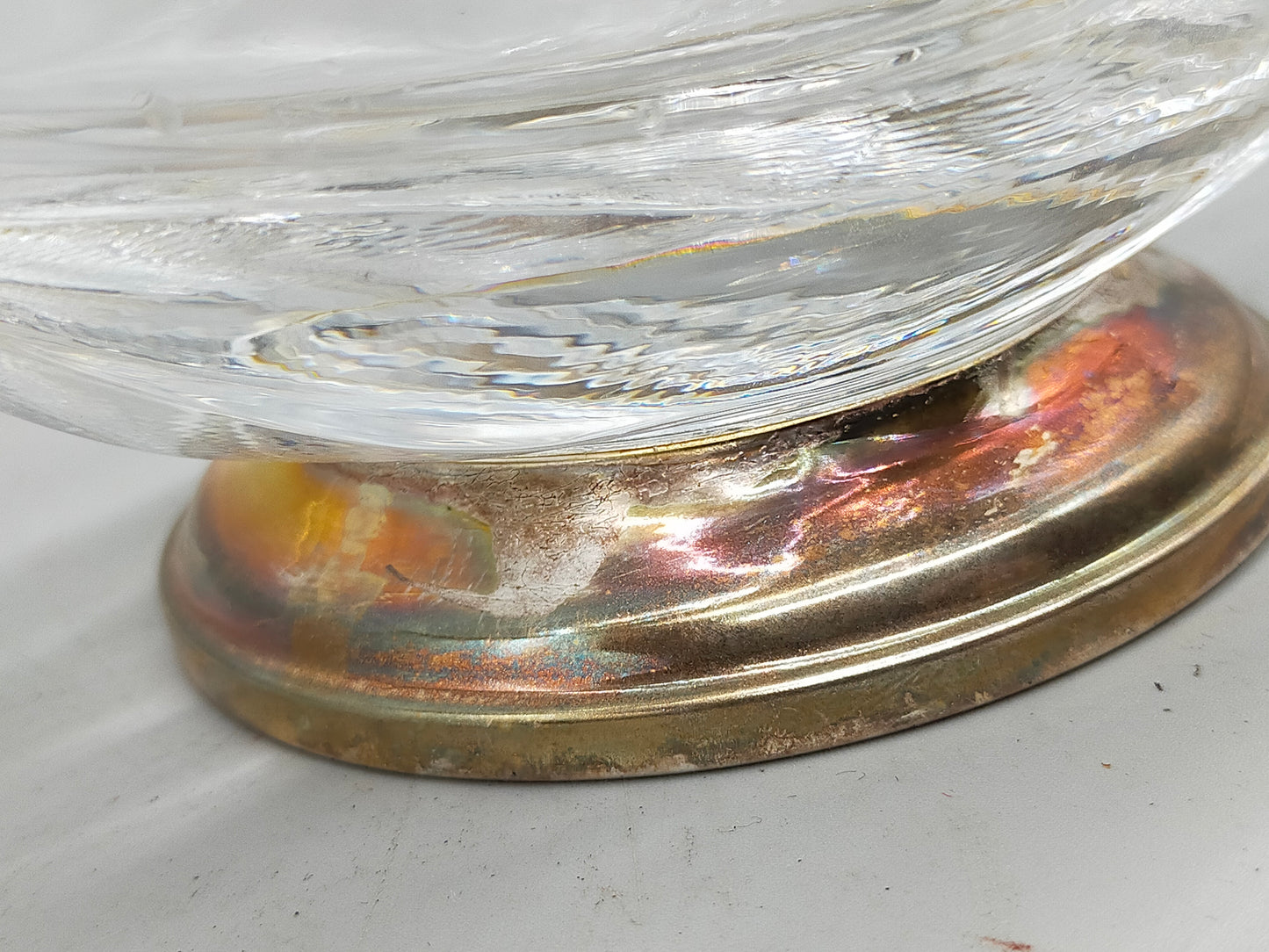 Elegante Vintage Ente Karaffe – Versilbertes Glas