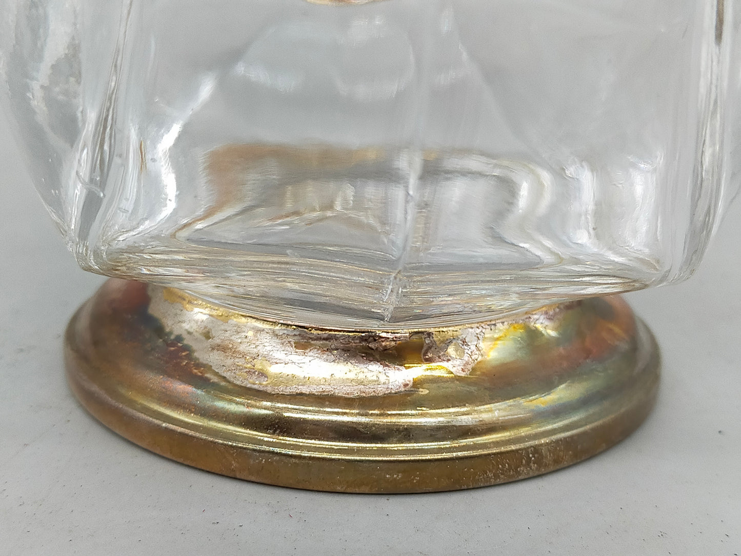 Elegante Vintage Ente Karaffe – Versilbertes Glas