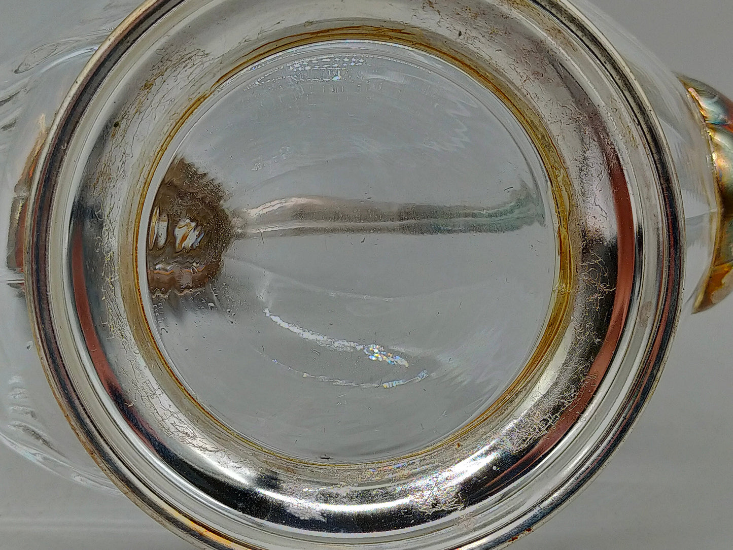 Elegante Vintage Ente Karaffe – Versilbertes Glas