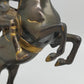 Antike Bronze Skulptur – Reiter auf steigendem Pferd im Kolonialstil
