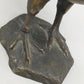 Antike Bronze Taube Figur – Tierskulptur auf Felssockel