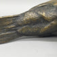 Antike Bronze Taube Figur – Tierskulptur auf Felssockel