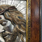 Edles Jesus Relief aus 925 Silber – Kunstvolles Wandbild im Holzrahmen