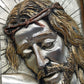 Edles Jesus Relief aus 925 Silber – Kunstvolles Wandbild im Holzrahmen