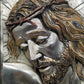 Edles Jesus Relief aus 925 Silber – Kunstvolles Wandbild im Holzrahmen