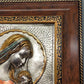 Exklusives 925er Silberrelief Madonna mit Kind – Edler Holzrahmen