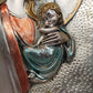 Exklusives 925er Silberrelief Madonna mit Kind – Edler Holzrahmen