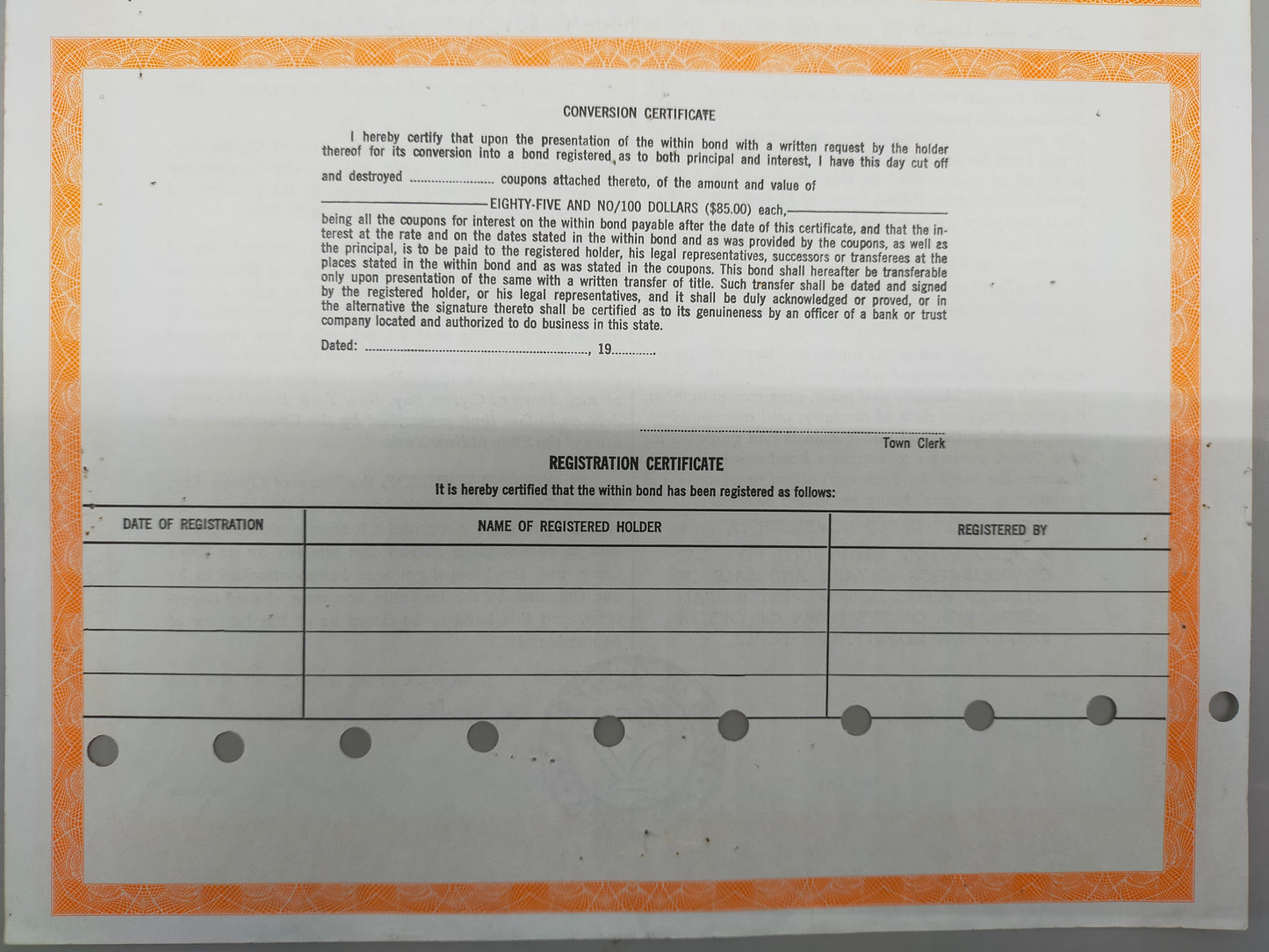 Historische Anleihe Town of Oyster Bay 1963 5K Dollar New York