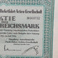 Historische HAPAG Aktie 100 Reichsmark Hamburg-Amerika Linie 1936