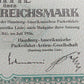 Historische HAPAG Aktie 100 Reichsmark Hamburg-Amerika Linie 1936
