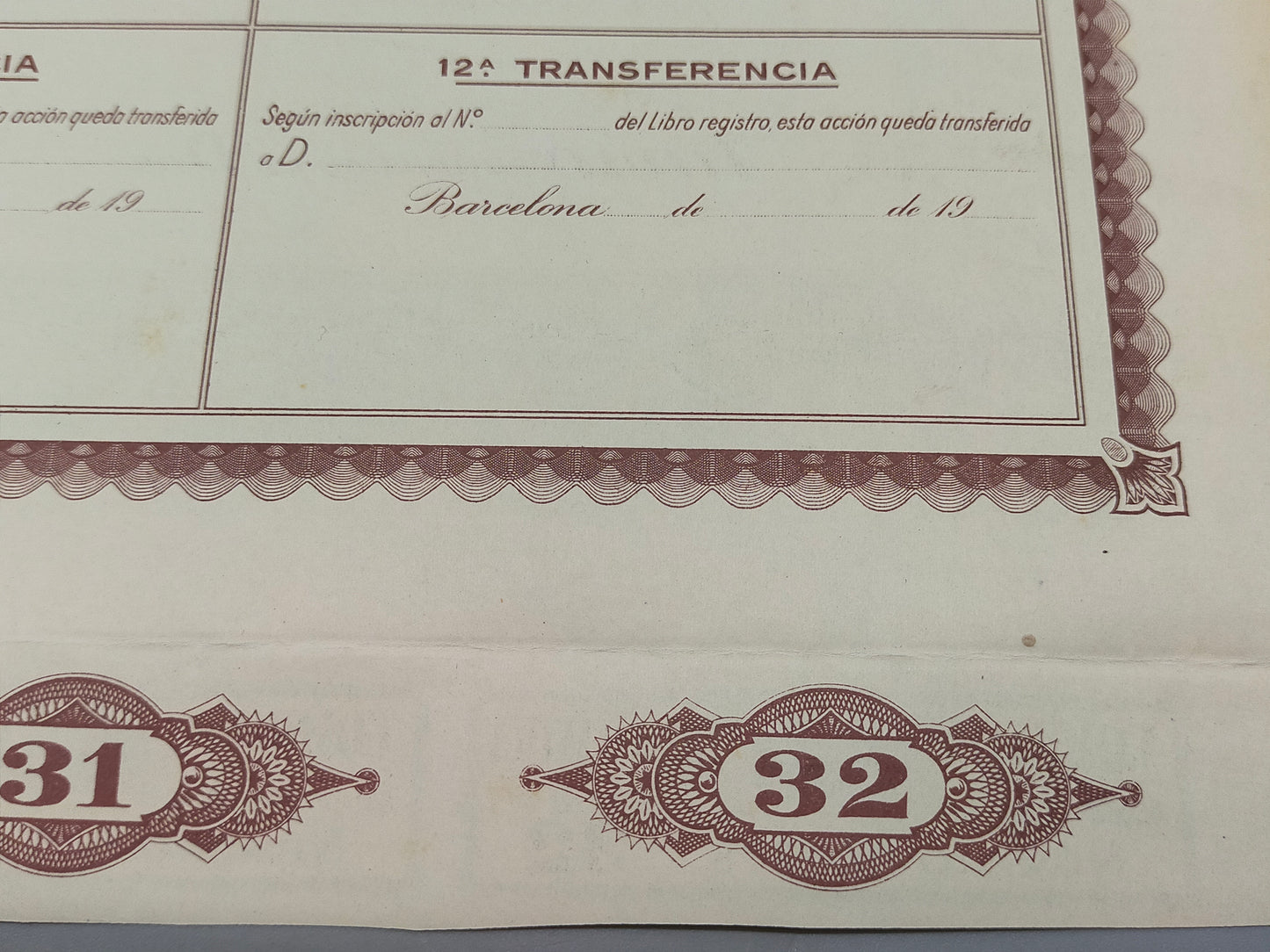 Historische Aktie Companía Trasatlantica Barcelona 1946