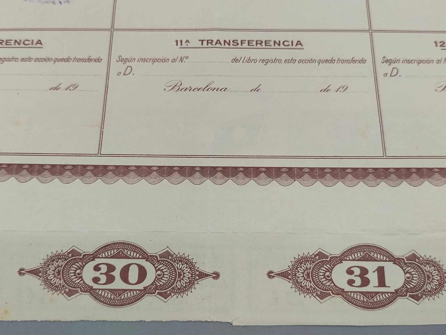 Historische Aktie Companía Trasatlantica Barcelona 1946