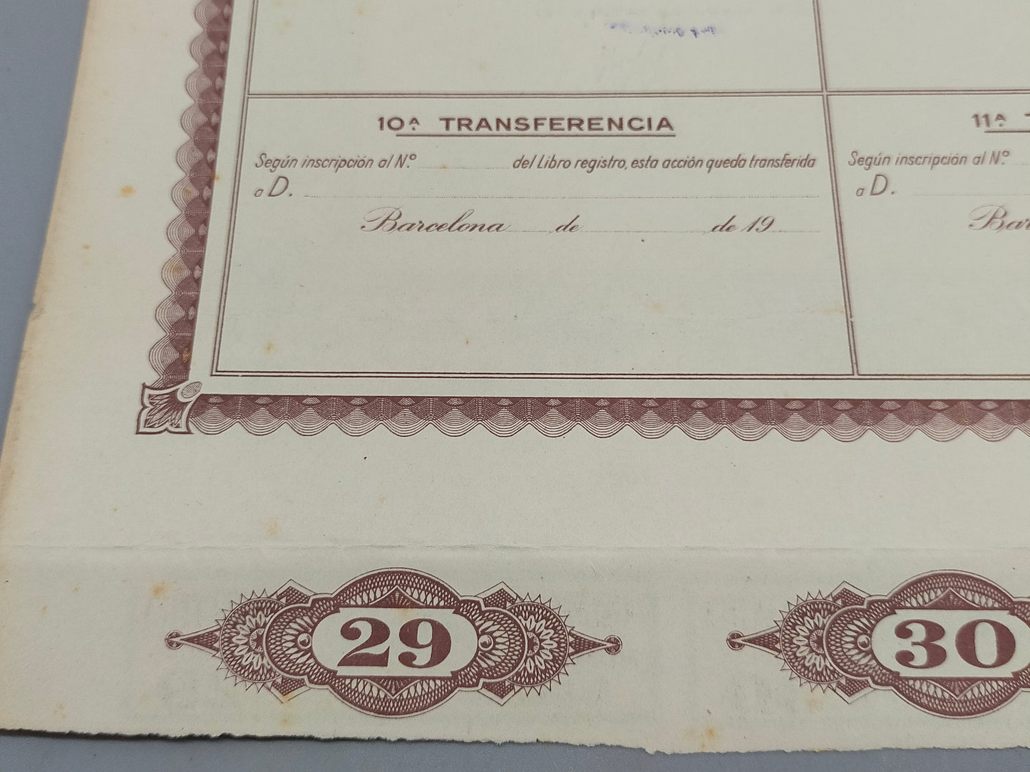 Historische Aktie Companía Trasatlantica Barcelona 1946