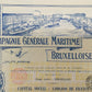 Historisches Antike Aktie Compagnie Générale Maritime Bruxelloise