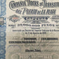 Historische Aktie 1889 Compania Docks de Transito del Puerto de La Plata