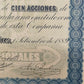 Historische Aktie 1889 Compania Docks de Transito del Puerto de La Plata