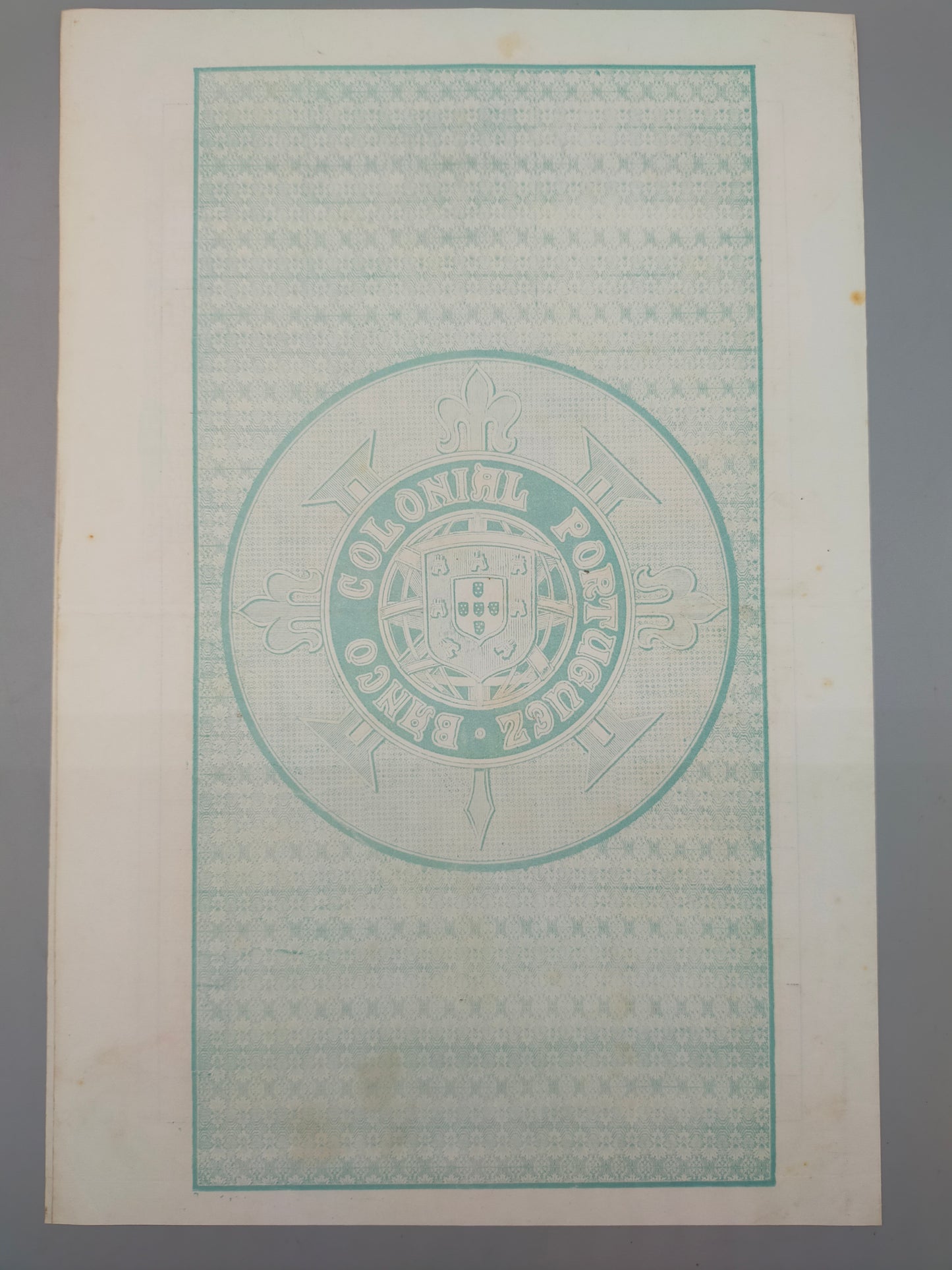 Historische Aktie Banco Colonial Portuguez Original von 1918