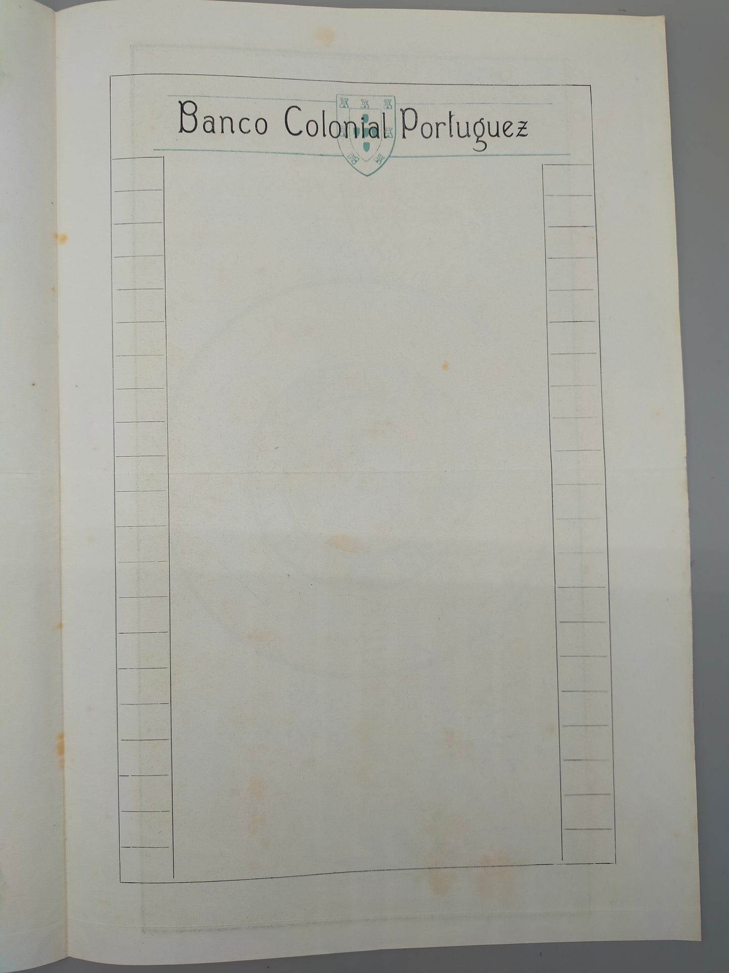 Historische Aktie Banco Colonial Portuguez Original von 1918