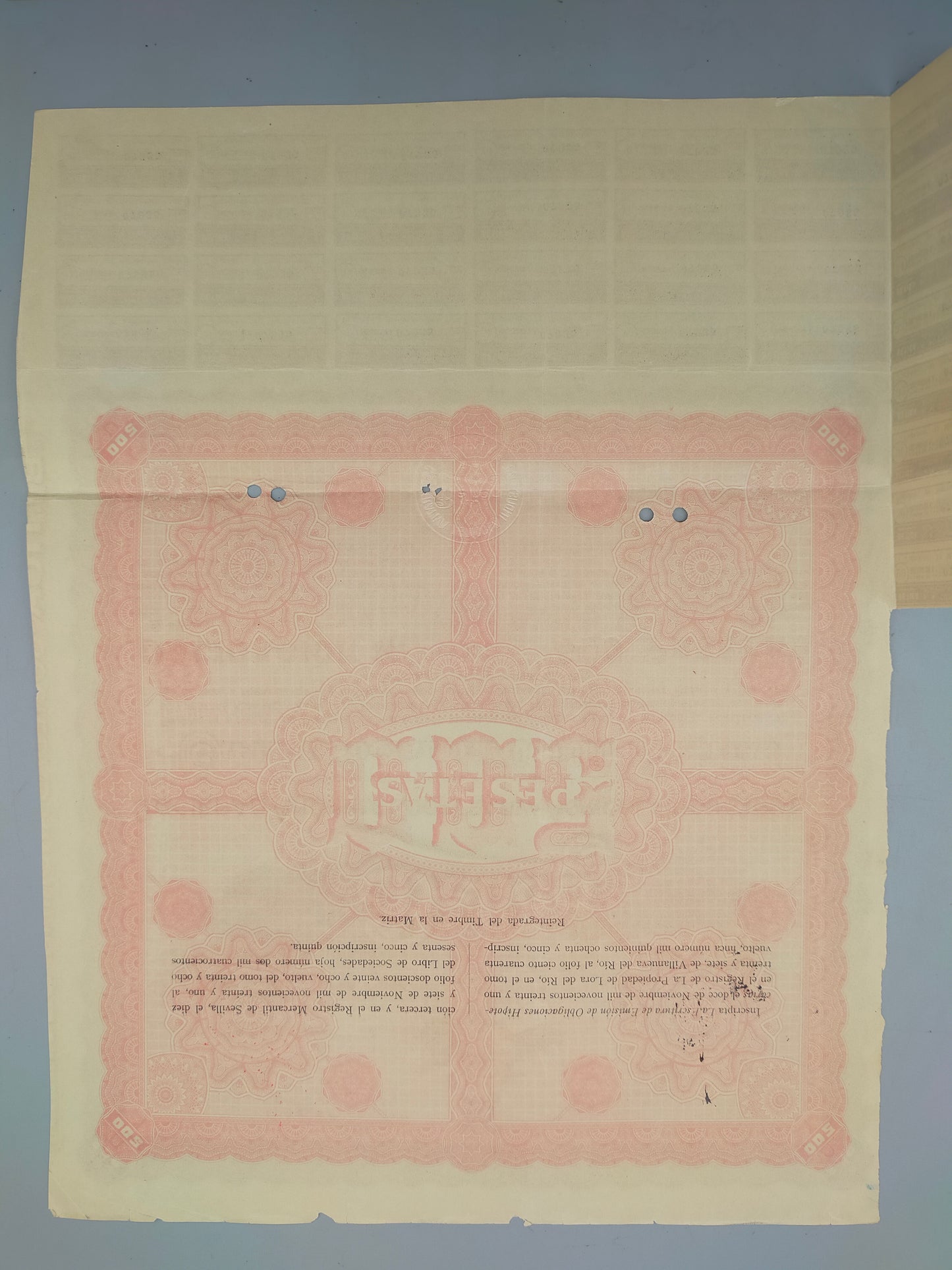 Historische Bética Obligación  500 Pesetas Sociedad Anónima (1931)