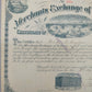 Historische Merchants Exchange of St. Louis Mitgliedsurkunde von 1886