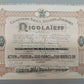 Historische Nicolaieff Aktienurkunde Chantiers Navals & Fonderies 1895