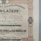 Historische Nicolaieff Aktienurkunde Chantiers Navals & Fonderies 1895