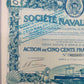 Historische Société Navale de l’Ouest Aktie  Paris 1920