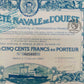 Historische Société Navale de l’Ouest Aktie  Paris 1920