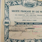 Historische Aktie 1907 Société Française du Gaz Marot Rarität für Sammler